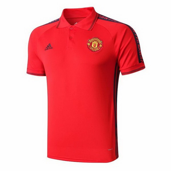 Polo Manchester United 2019-20 Rote Gelb Fussballtrikots Günstig